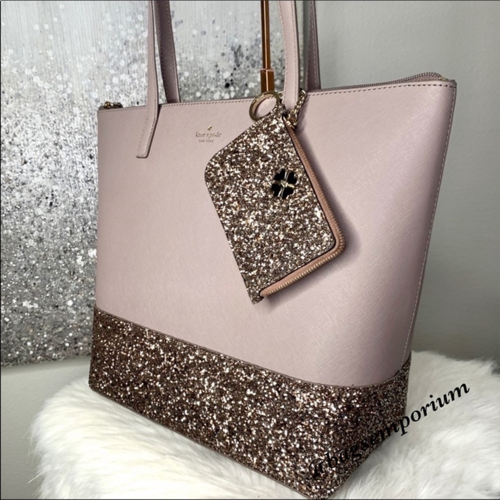 💫Holiday Set💫 Kate Spade Penny Greta Glitter Bag - Picture 4 of 8